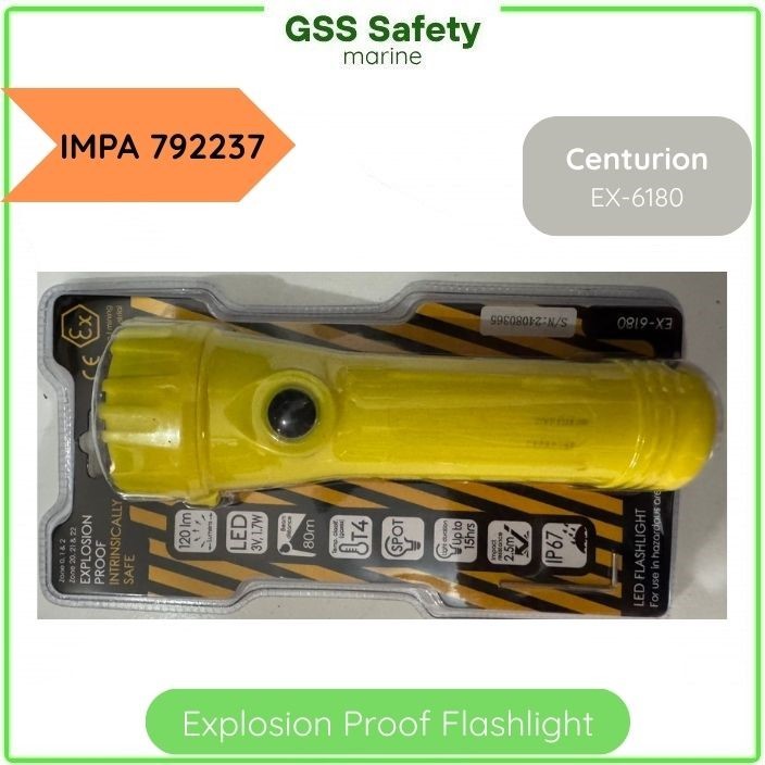 Jual Senter Explosion Proof Flashlight Centurion EX-6180 Cells Powered ...