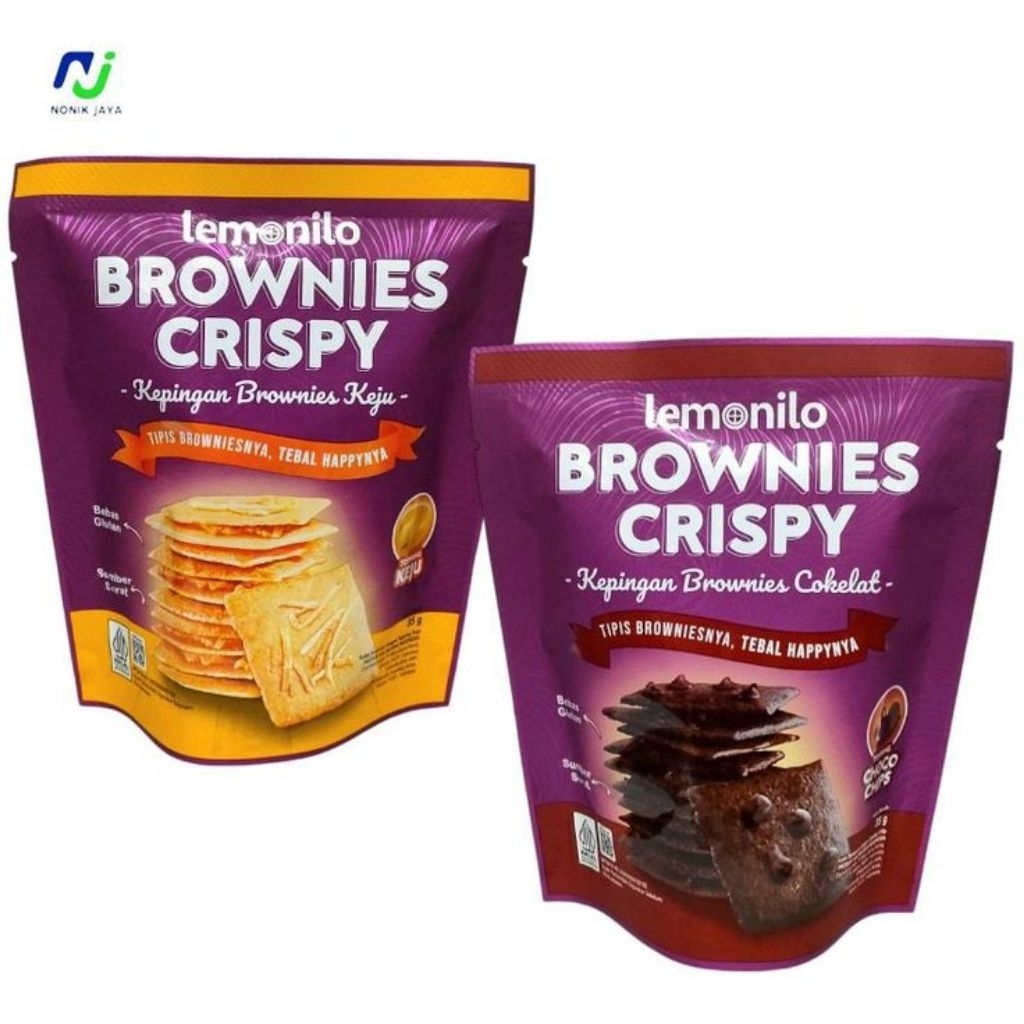 Jual LEMONILO Brownies Crispy/Chocochips Keju/Cemilan Diet Sehat ...