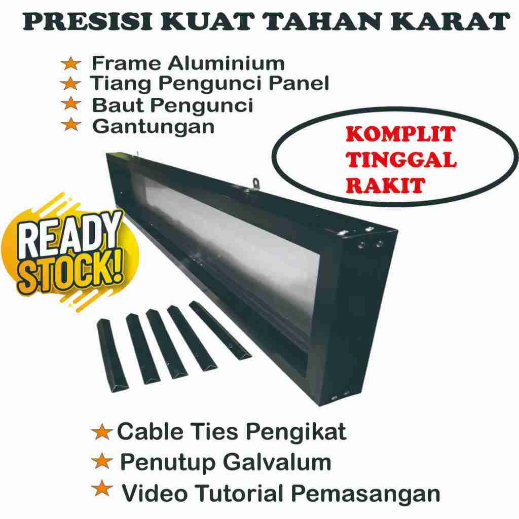 Jual frame casing running text outdoor 1 sisi p10 / p5 rgb +kabel gland ...