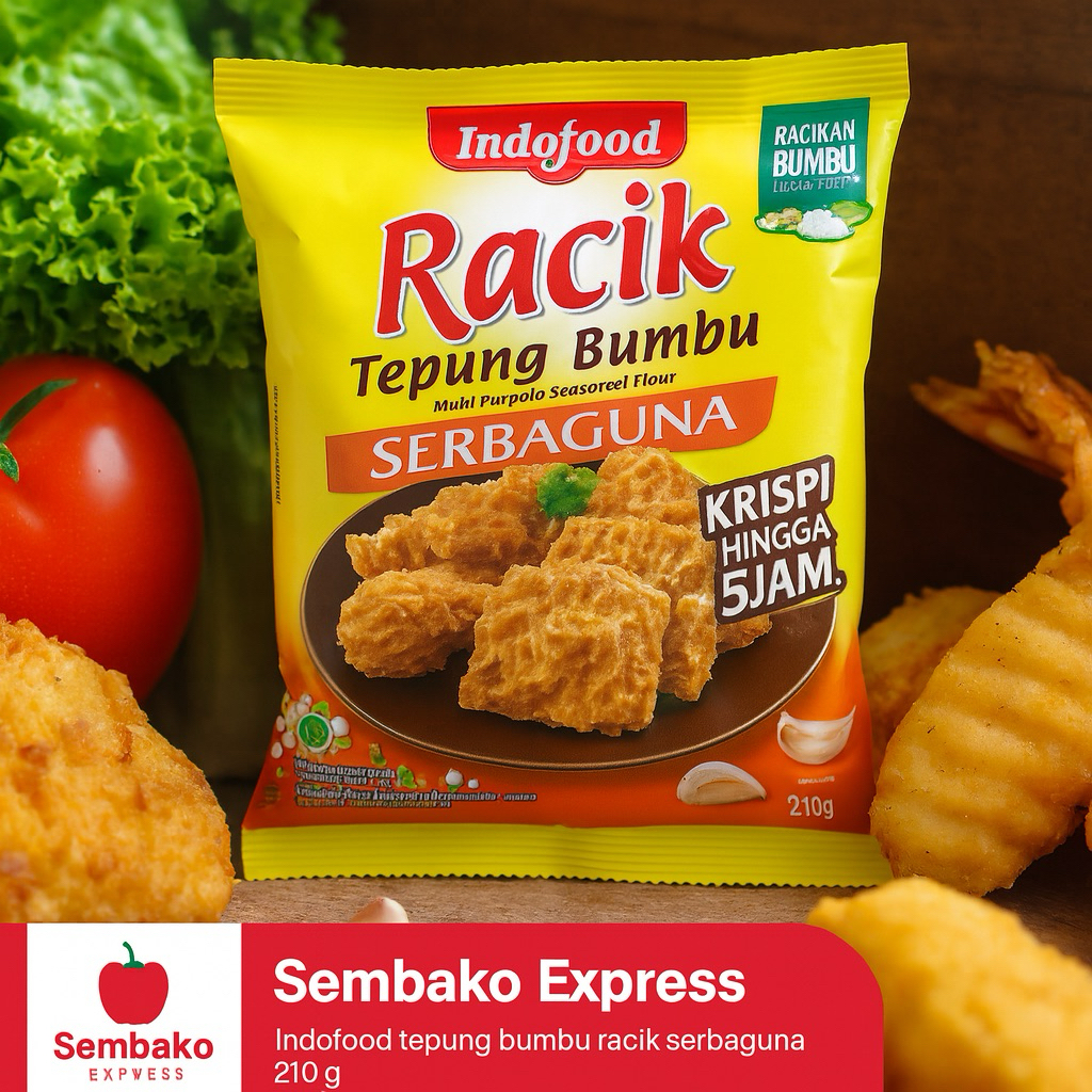 Jual Indofood Tepung Bumbu Racik Serbaguna 210 g – Krispi Tahan Lama ...