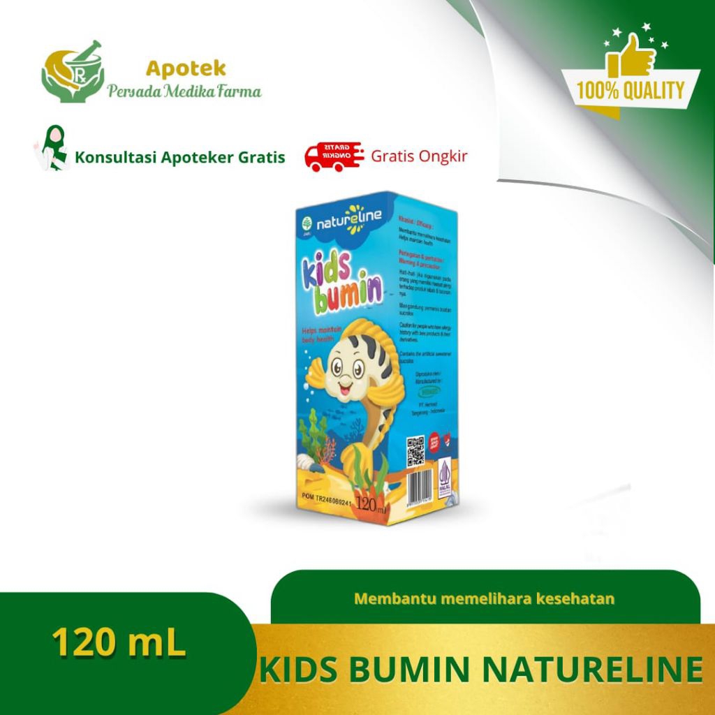 Jual NATURELINE KIDS BUMIN 120 ML | SUPLEMEN UNTUK MEMELIHARA DAYA ...