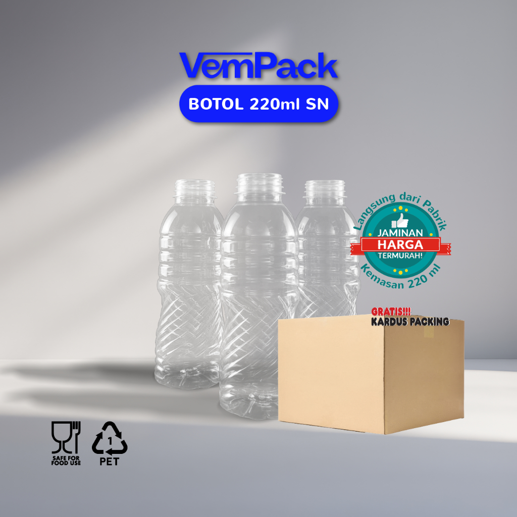 Jual Botol Plastik 220 ml Short Neck Isi 150 pcs per Bal | Botol Kopi ...