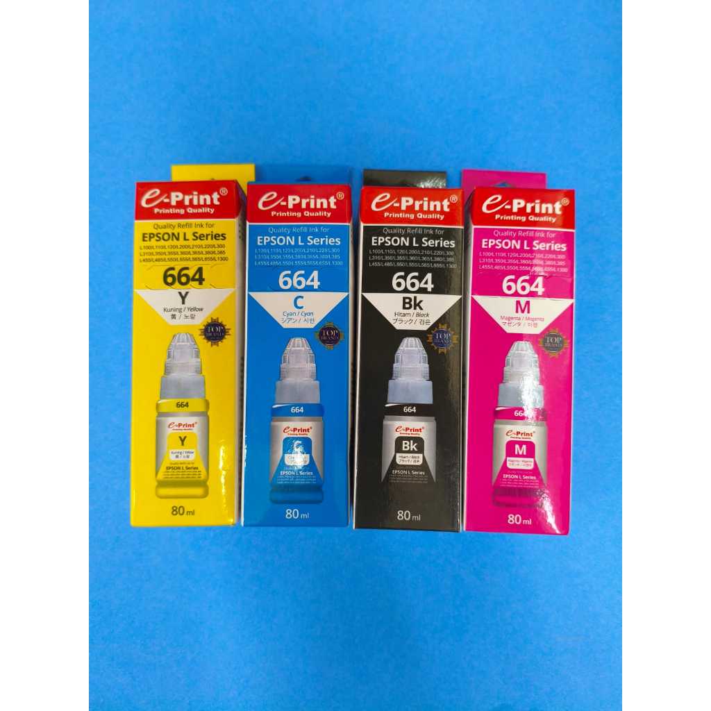 Jual REFILL TINTA INK EPRINT 664 FOR EPSON L SERIES BLACK 80 ML ...