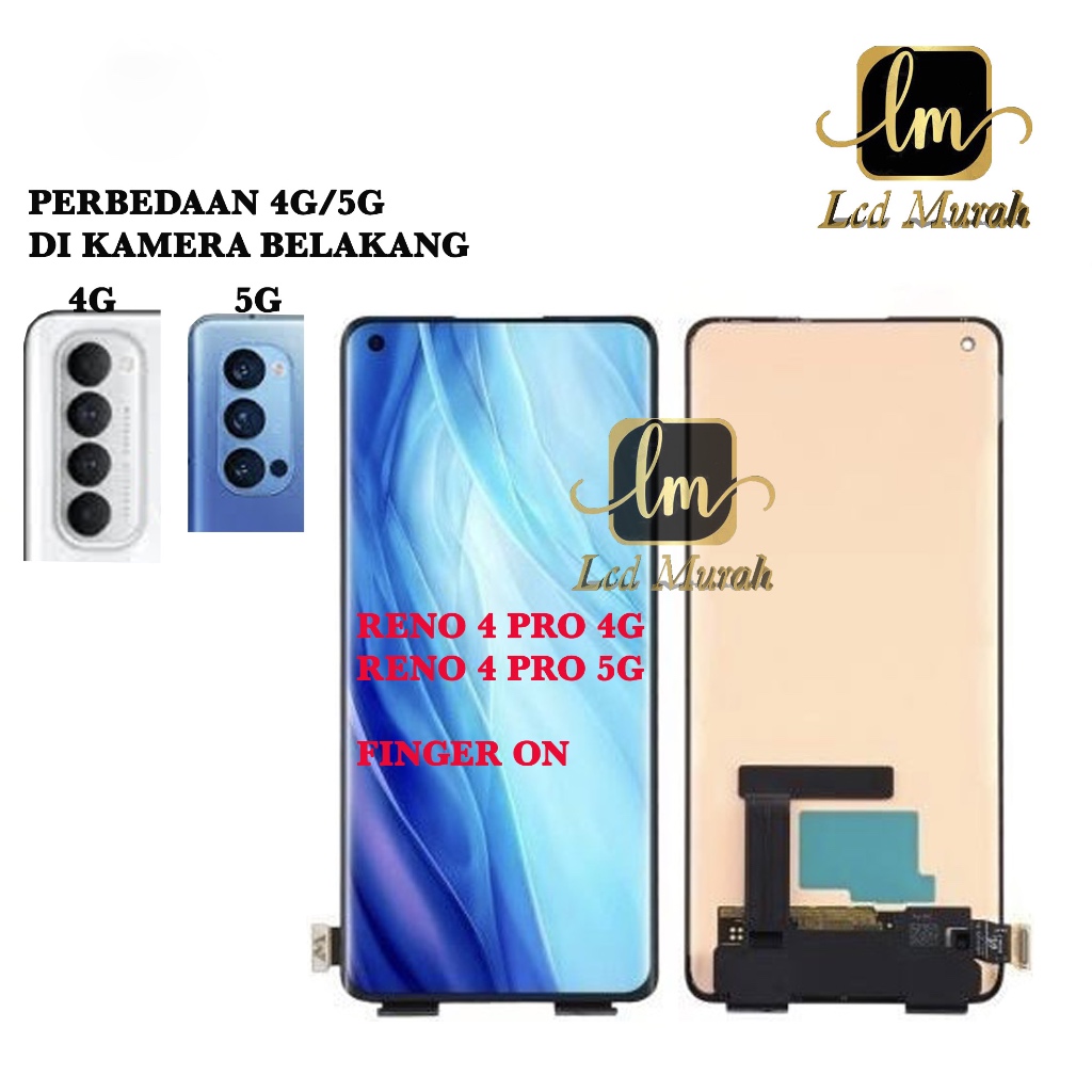 Jual LCD MURAH For Oppo Reno 4 Pro 4G 5G OLED - SUPPORT FINGERPRINT ...