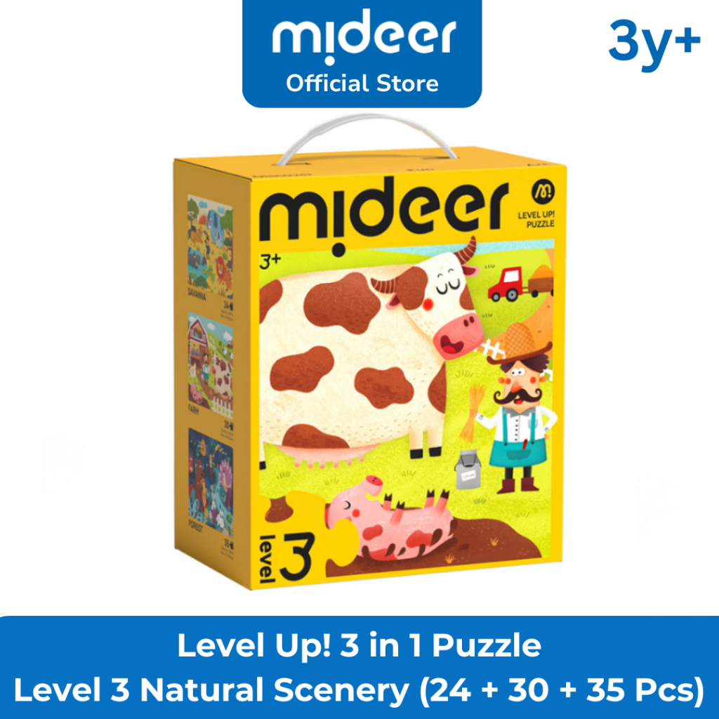 Jual Mideer Level Up! 3 in 1 Puzzle Level 3 Natural Scenery New ...