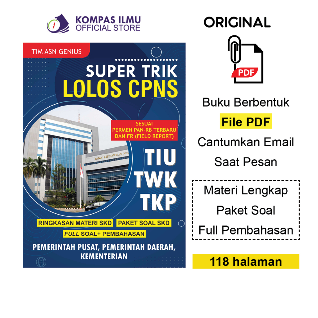 Product image SUPER TRIK LOLOS CPNS - Persiapan Lolos CPNS Kompas Ilmu [EB]