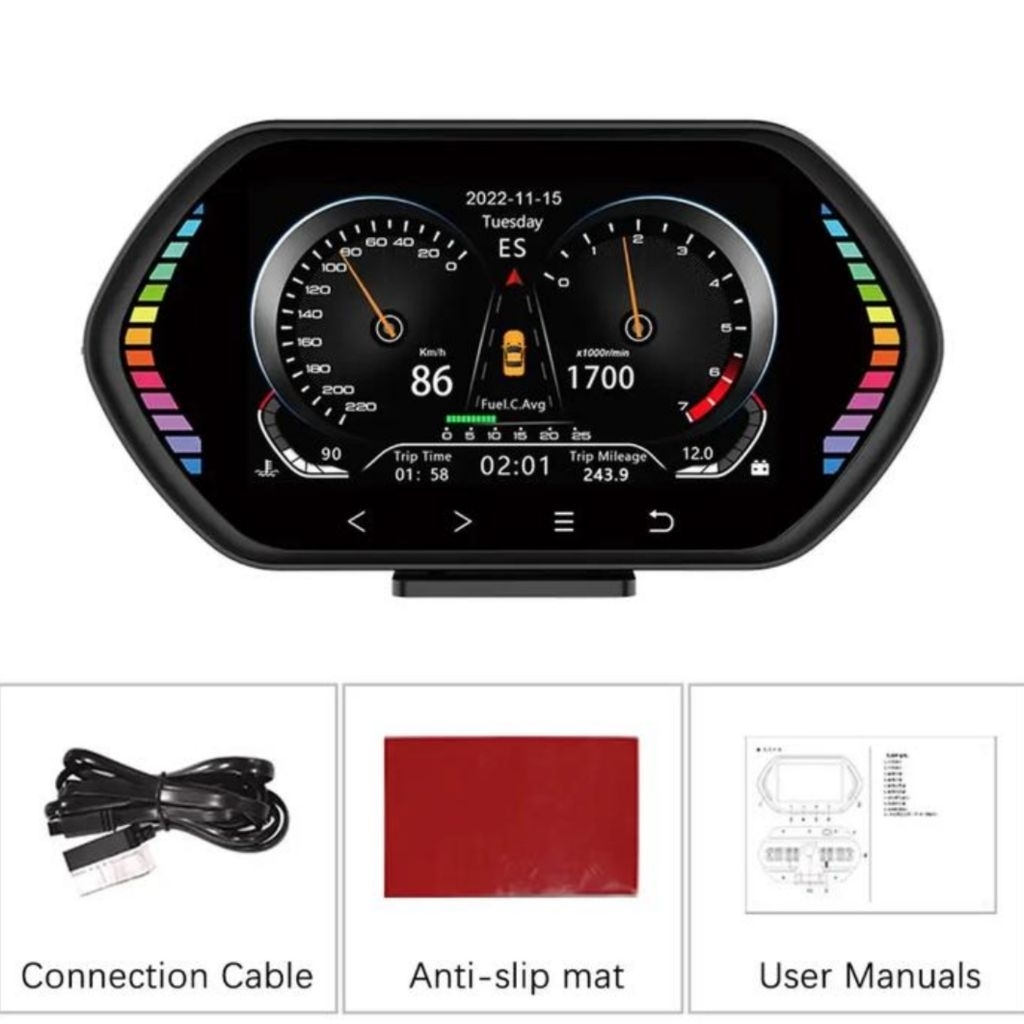 Jual Car Head Up Display F12 OBD2 GPS Speedometer - HUD F12 OBD2 GPS ...