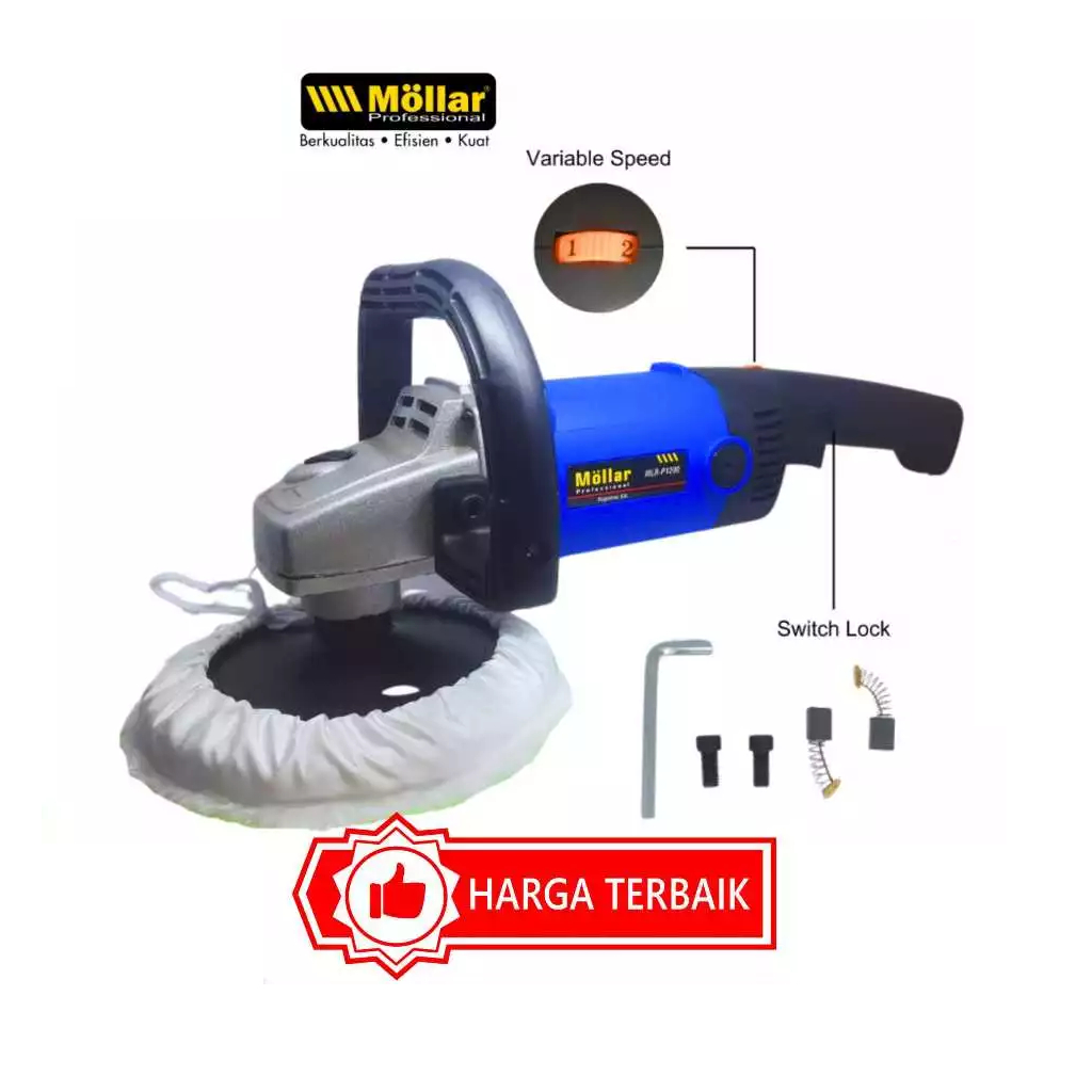 Jual MOLLAR P1200 MESIN POLES / POLISHER MOLLAR 7 INCH VARIABLE SPEED ...