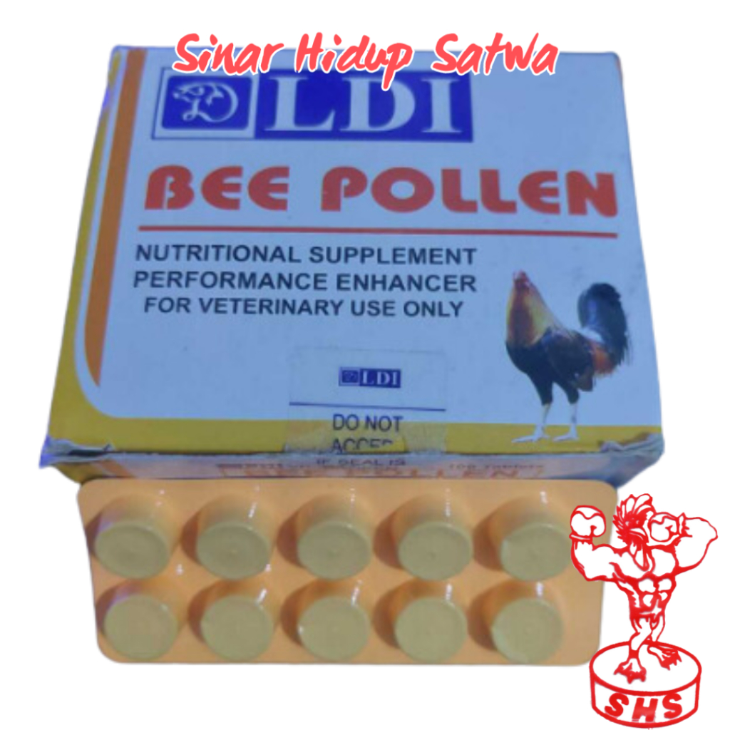 Jual Bee Pollen 1 BOX isi 10 STRIP vitamin ayam import | Shopee Indonesia