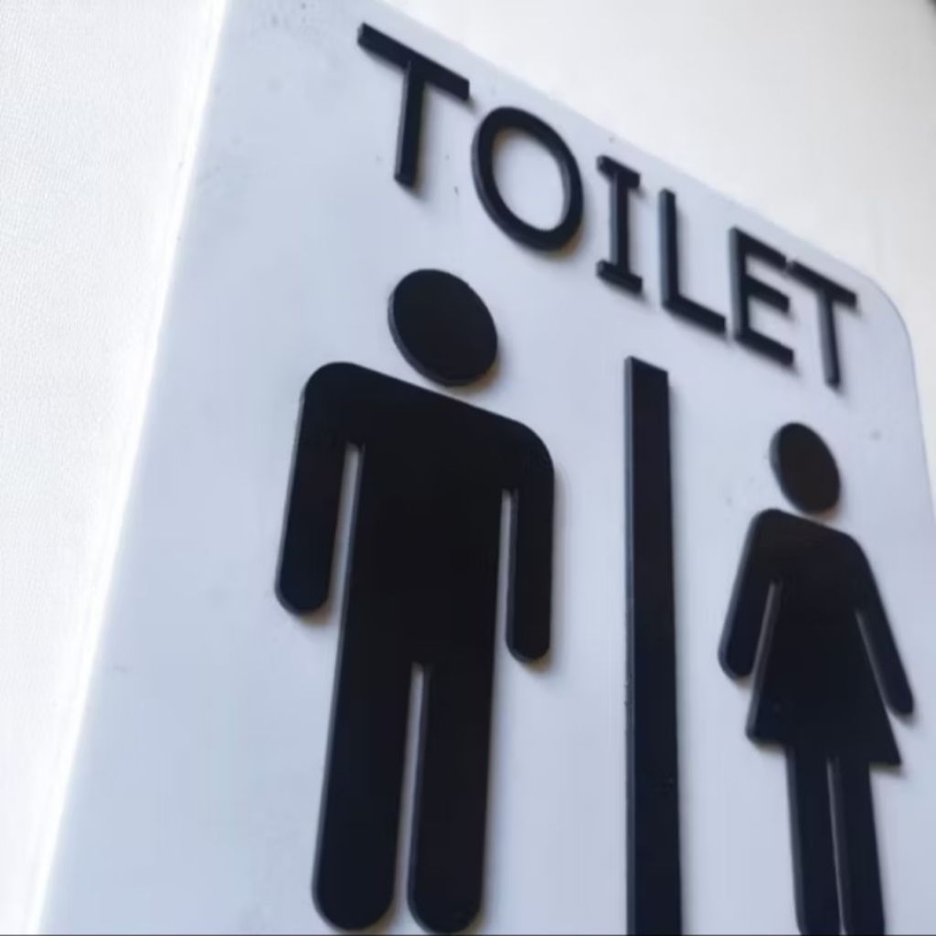 Jual Papan Tanda Toilet Sign Board Bahan Akrilik Timbul | Shopee Indonesia