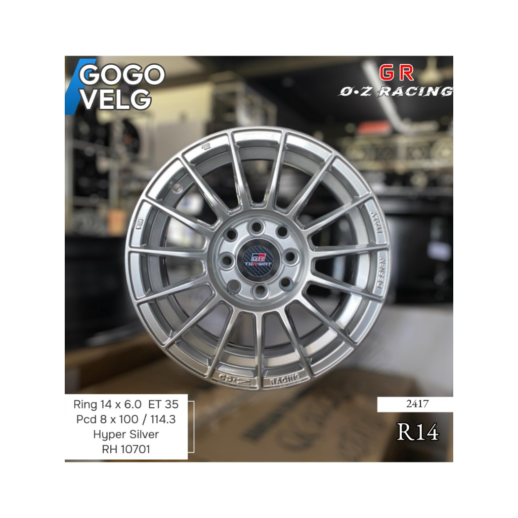 Jual Velg Mobil R 14 OZ Racing lebar 6 ET 35 PCD 4X100/114,3 Hyper ...