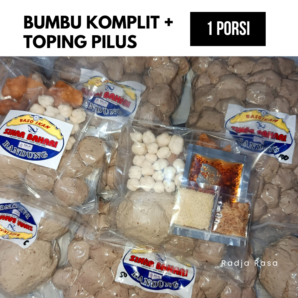 Jual Paket Baso Ikan Rudal Jando dan Besar Cincang Lengkap Bumbu dan ...