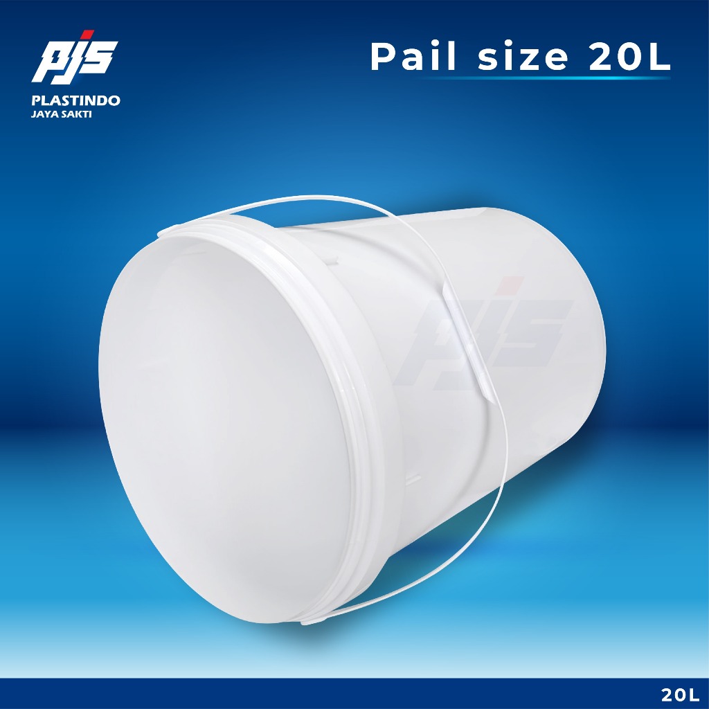 Jual Ember Bucket Plastik Full Set Tutup 20L Putih | Pail Plastik 20 ...