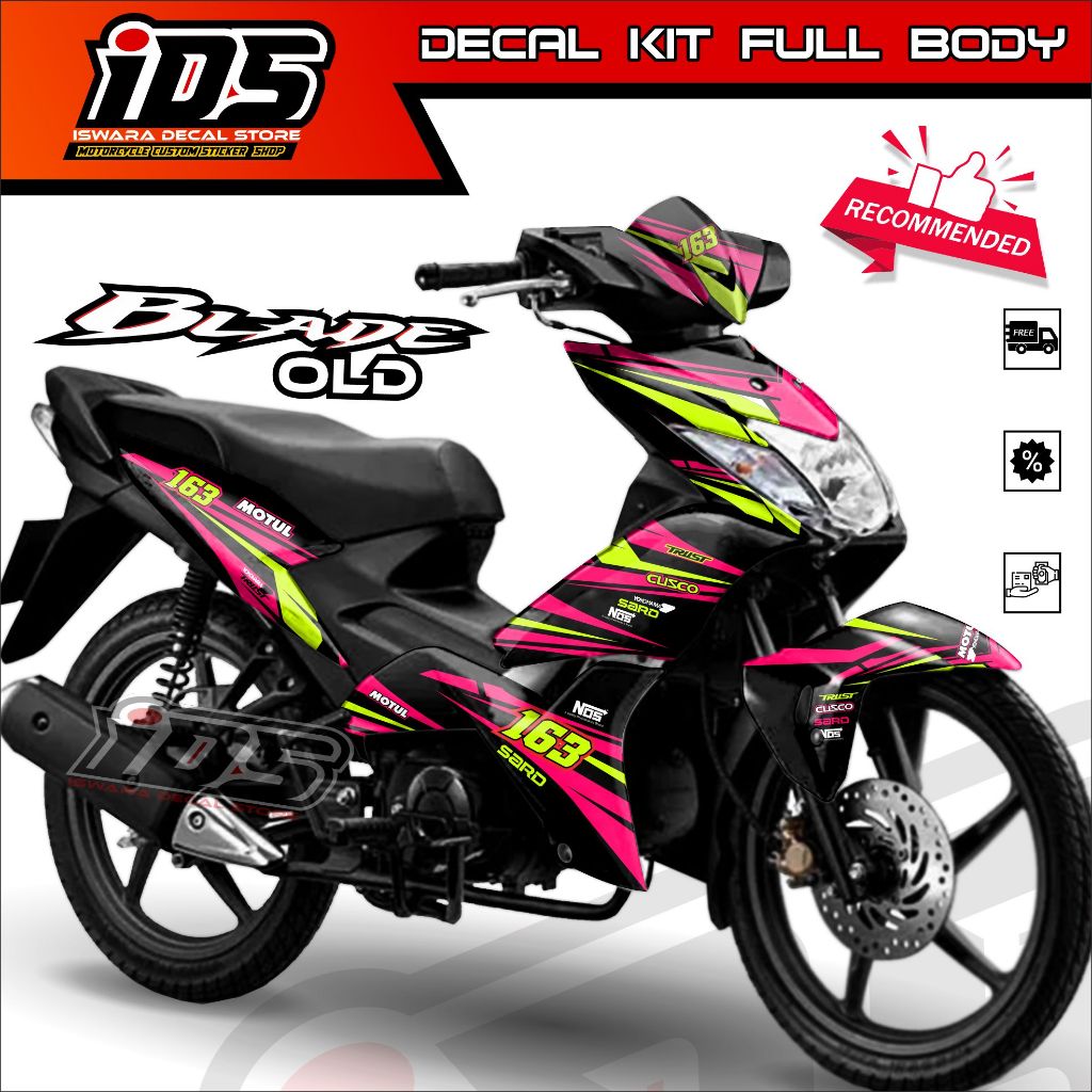 Jual Decal Sticker Blade Old Decal Blade Old Stiker Blade 110 125 Old ...