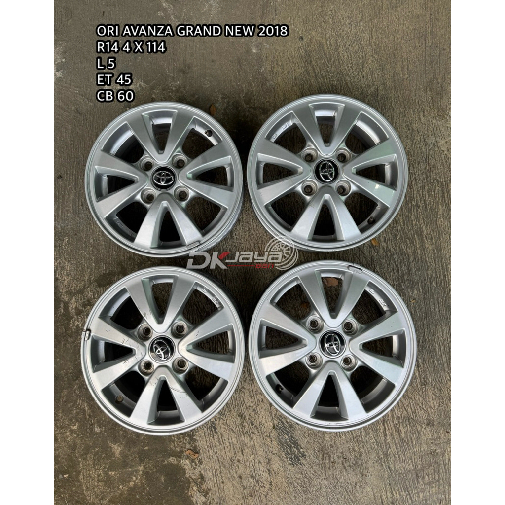 Jual VELG ORI AVANZA GRANDNEW 2018 R14 4x114 (HARGA UNTUK 4PCS VELG ...