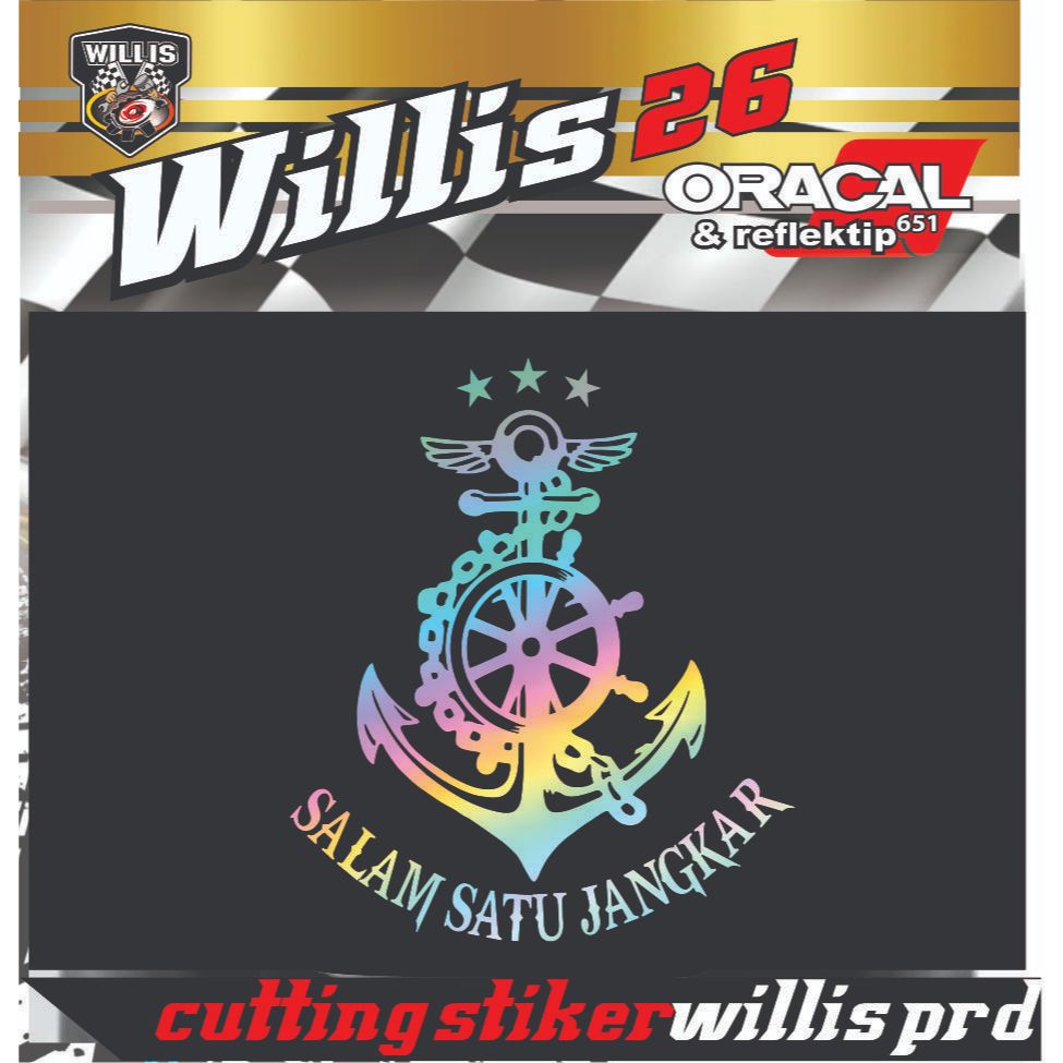Jual Sticker Jangkar Salam Satu jangkar terbaru cutting sticker ...