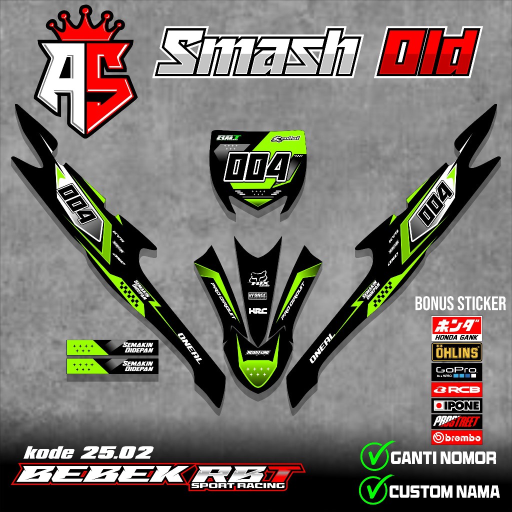 Jual (COD) Sticker RBT SMASH OLD SEMI FULLBODY MOTOR RBT BEBEK MODIF ...