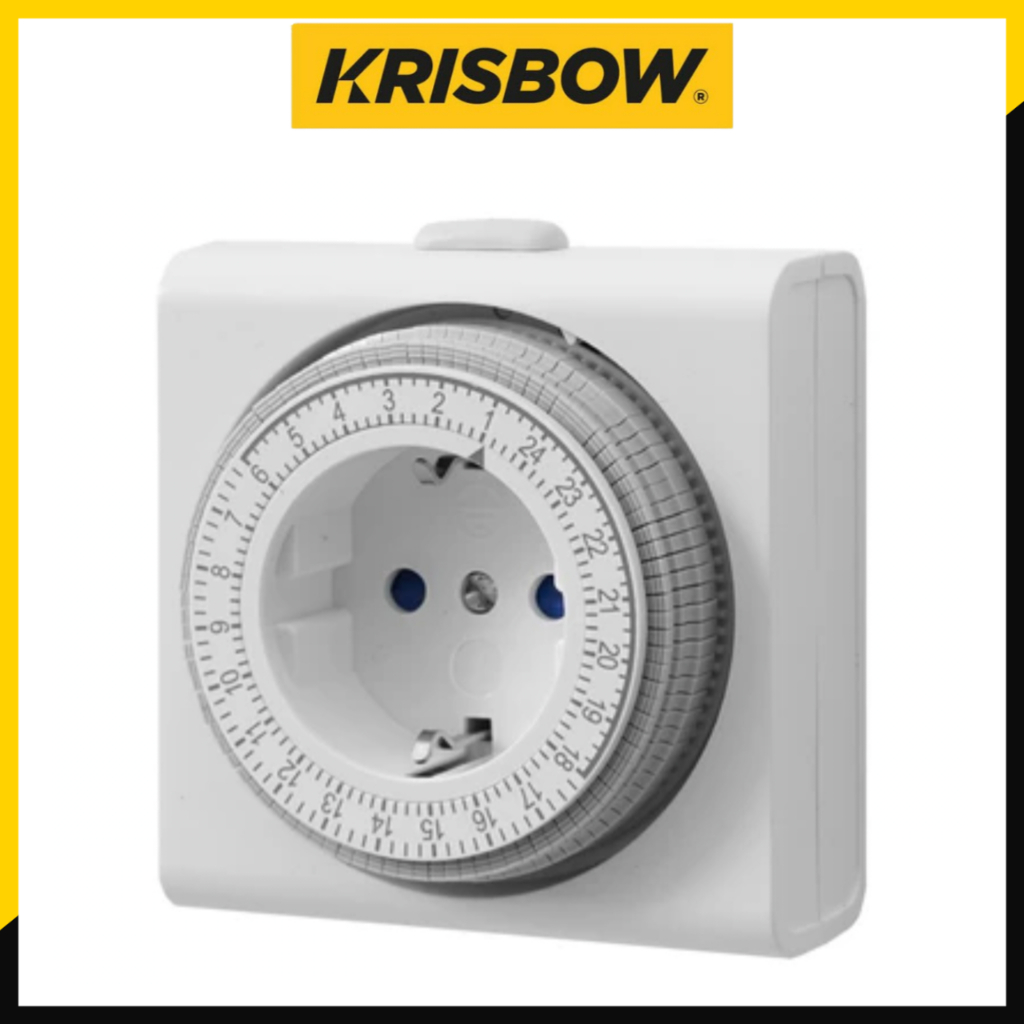 Jual Krisbow Stop Kontak Timer Mekanik - Putih | Shopee Indonesia