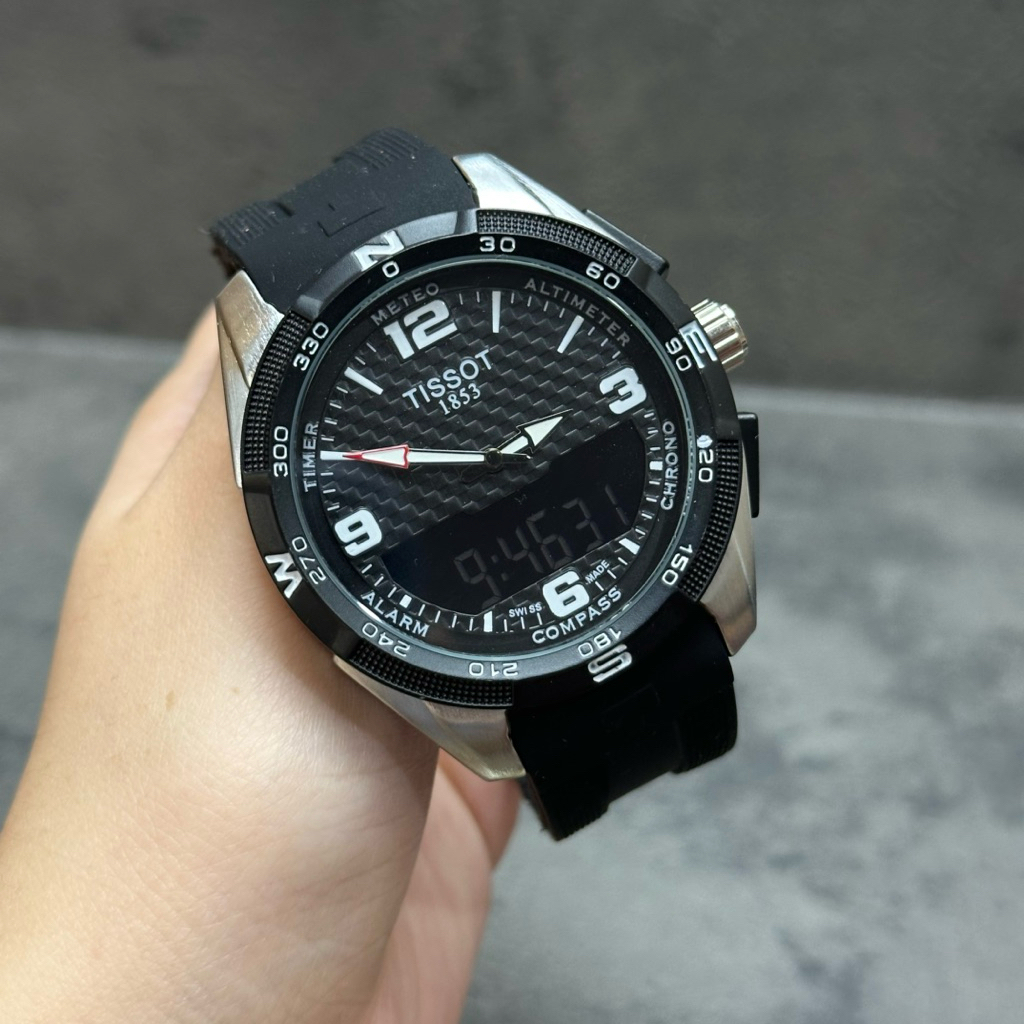 Jual JAM TANGAN SULTAN PRIA TS TWO TIME DIGITAL ANALOG TALI RUBBER ...