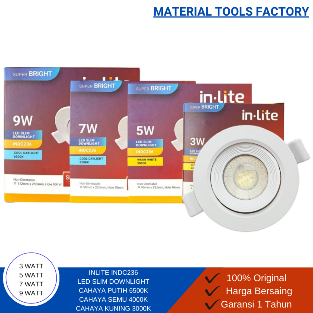 Jual Lampu LED - Lampu Downlight Plafon - Lampu LED Rumah - Downlight ...