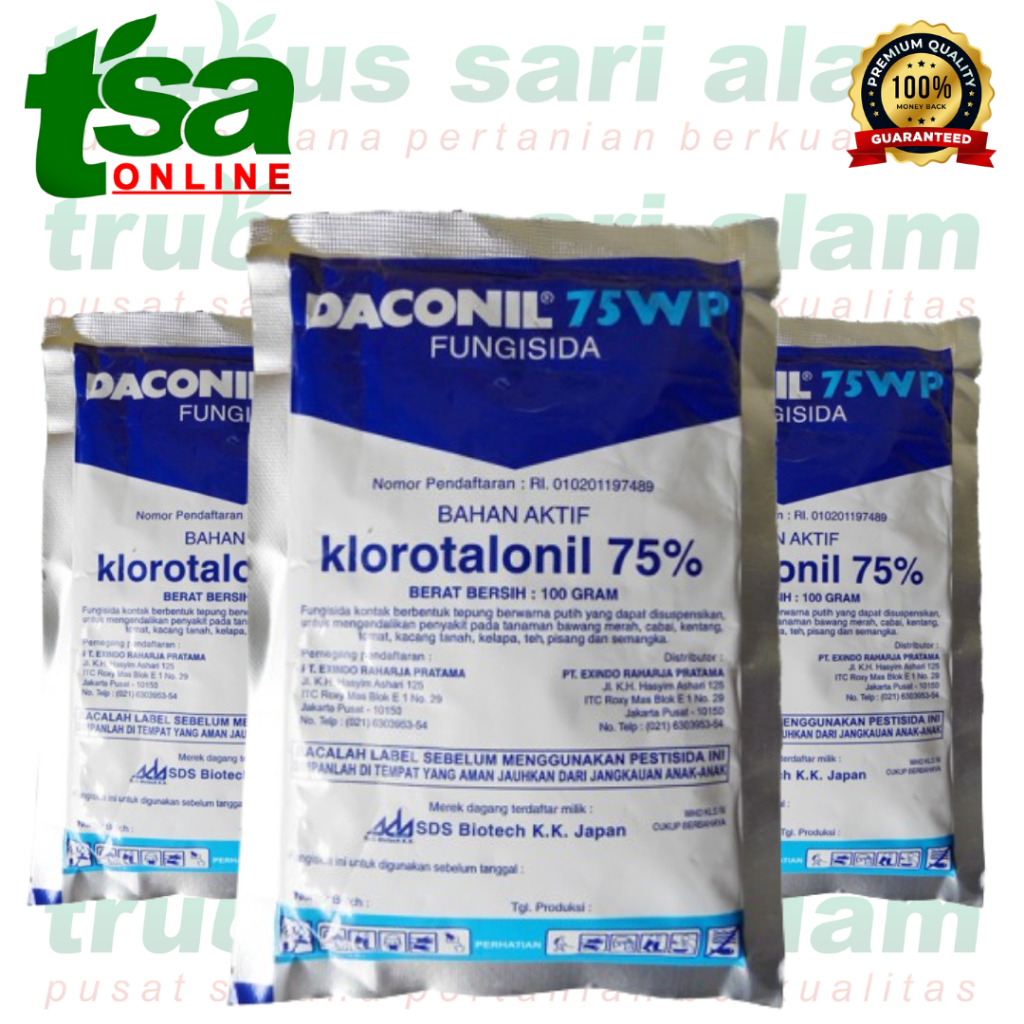 Jual Daconil 75wp Fungisida kemasan 100 GRAM | Shopee Indonesia