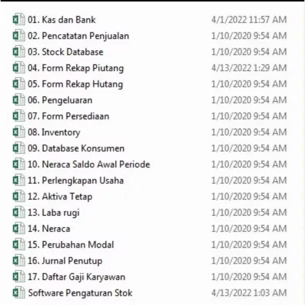 Jual (16) 17+ TEMPLATE KEUANGAN USAHA LENGKAP Format Excel - BONUS ...