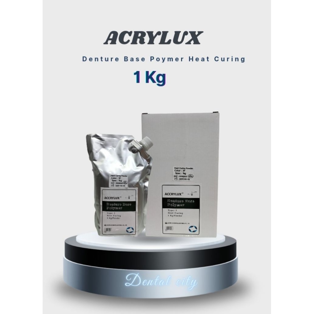 Jual DENTURE BASE POLYMER HEAD CURE ACRYLUX 1 Kg | Shopee Indonesia