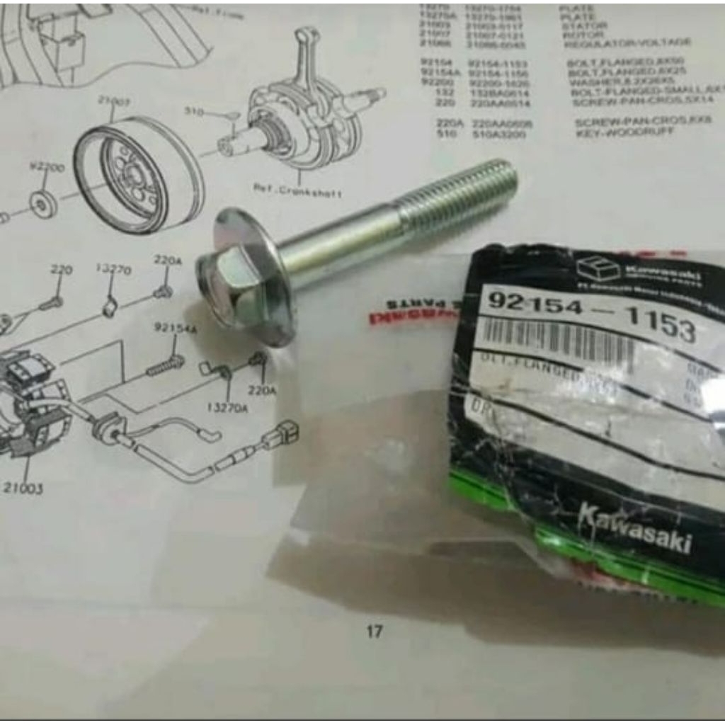 Jual baut rotor rumah magnet KLX 150 original | Shopee Indonesia
