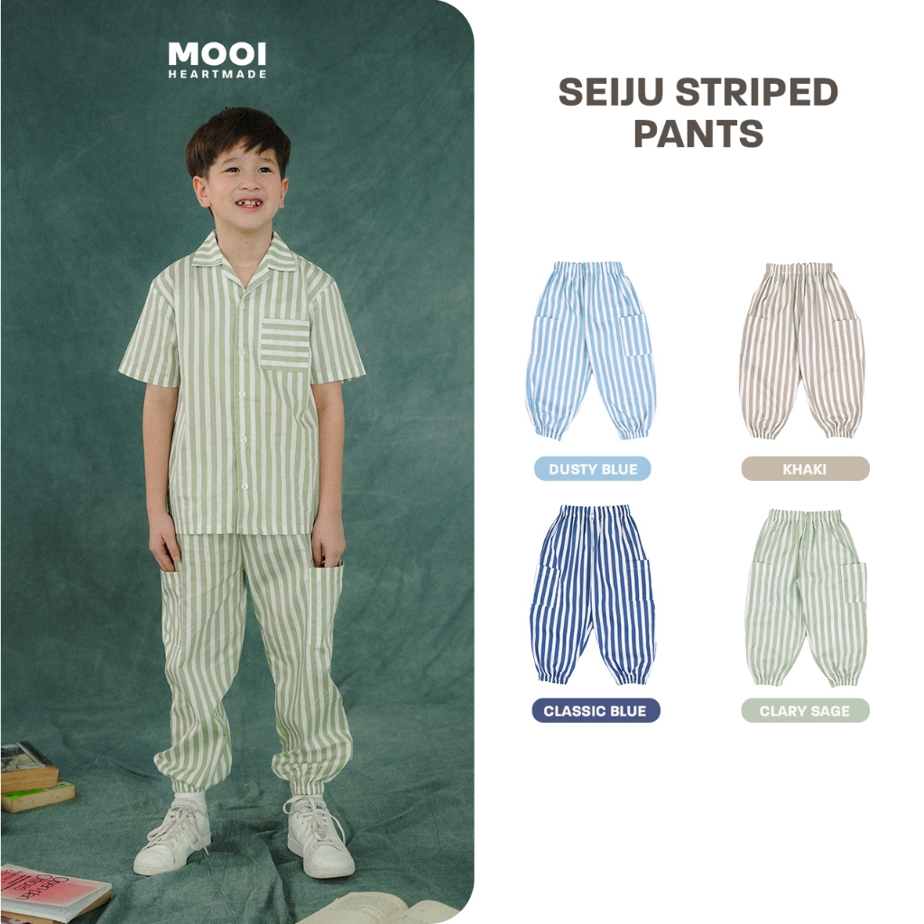 Mooi Celana Pendek Anak Laki-laki Aaron Striped Pants
