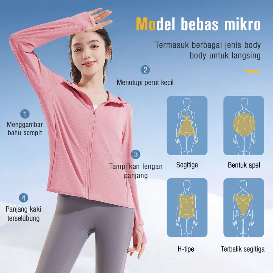 Jaket Wanita Anti UV UPF50+