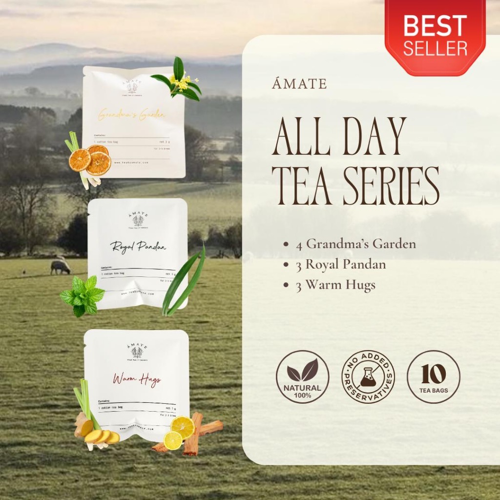 Jual AMATE — All Day Tea Series (isi 10) Premium Artisan Cotton Tea Bag ...