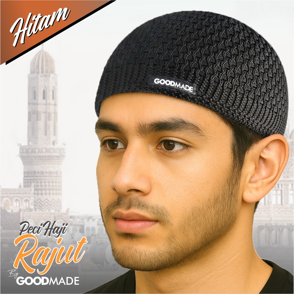 GOOD MADE - Peci Rajut Dewasa Elastis Cocok untuk Shalat & Haji | COD
