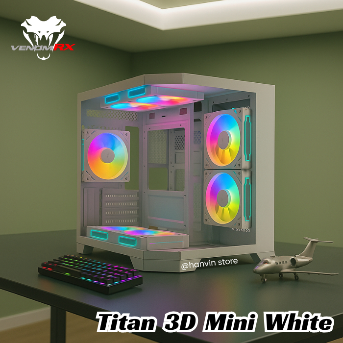 Jual VenomRX Titan 3D Mini White PC Gaming | Shopee Indonesia