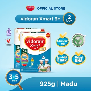 vidoran Xmart 3+ All Variant 925gr Susu Formula Pertumbuhan Anak 3-5 Tahun - 2 box (Exp : 09.2026)