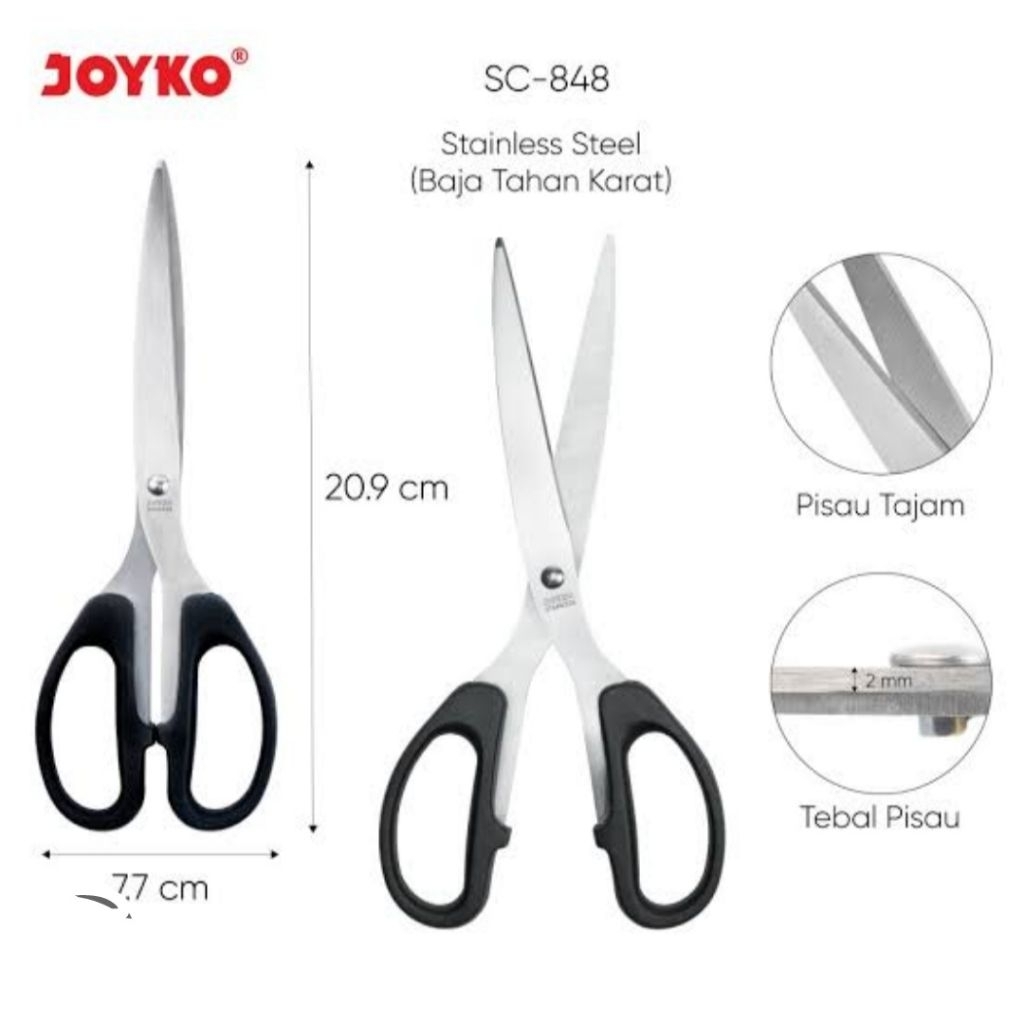 Jual Joyko gunting besar sc-848 panjang 20,9 cm kuat dan tajam dari ...