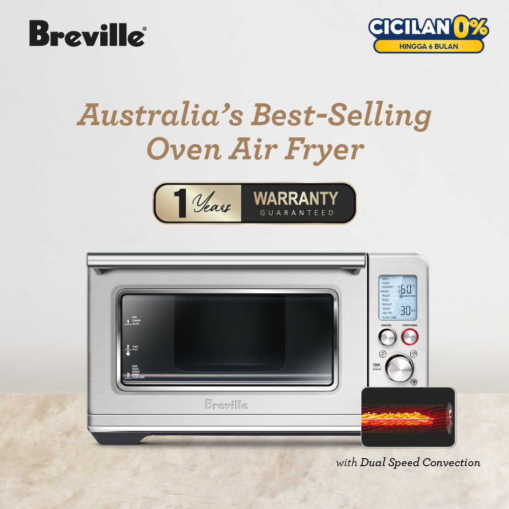 Breville the Smart Oven Air Fryer Pemanggang Otomatis