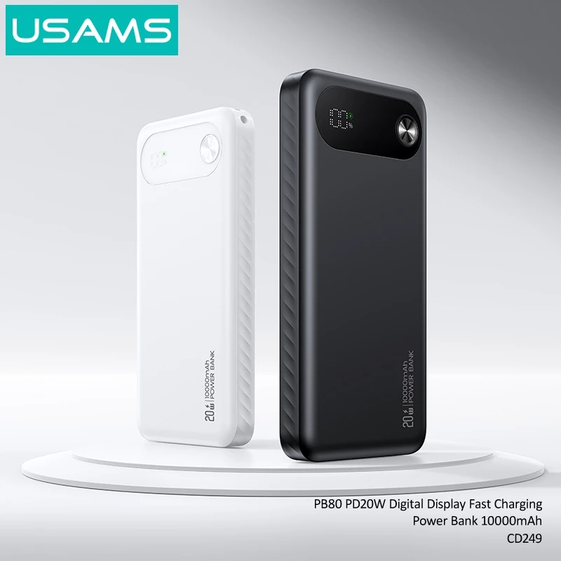 USAMS Powerbank 10000mAh / 20000mAh PD 20W Fast Charging Digital Display CD249 CD251