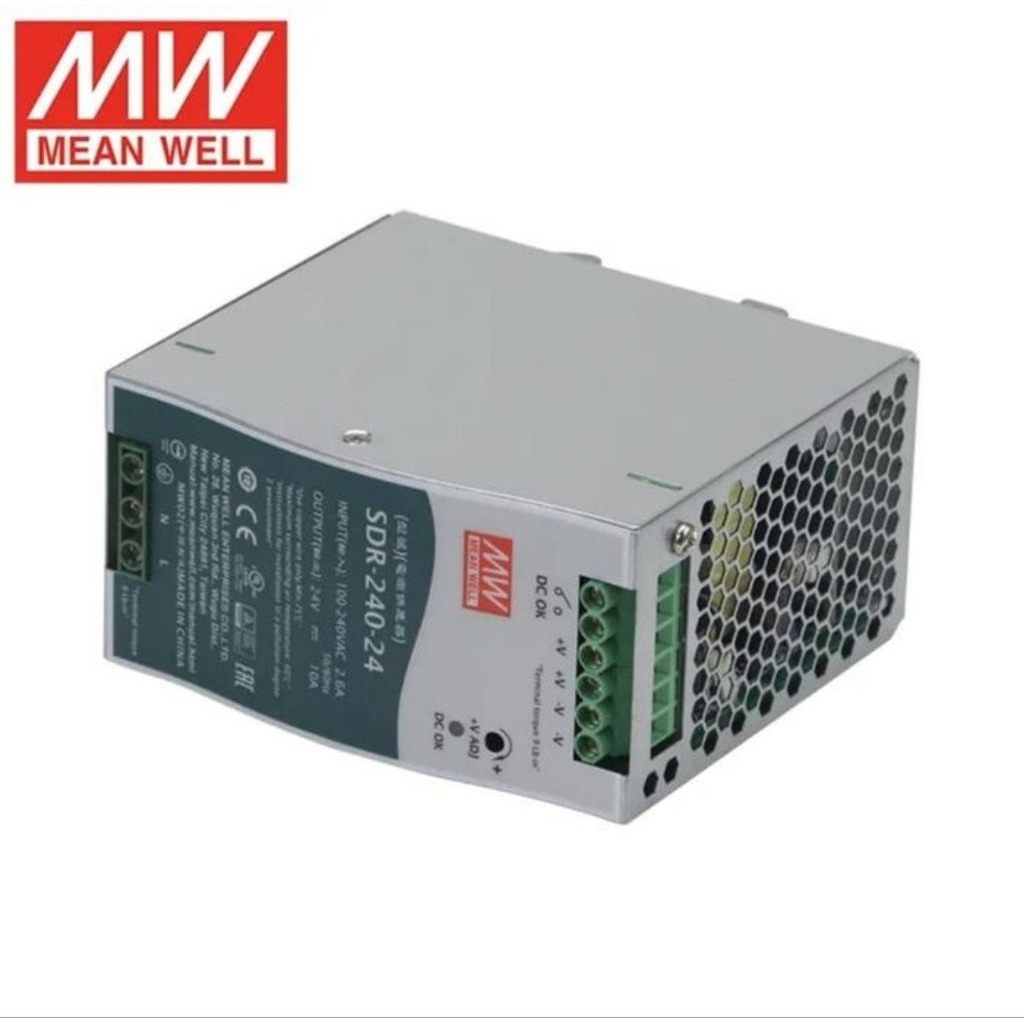 Jual MeanWell Mean Well SDR 240-24 24V 24 Volt 10Ah 240Watt Power ...