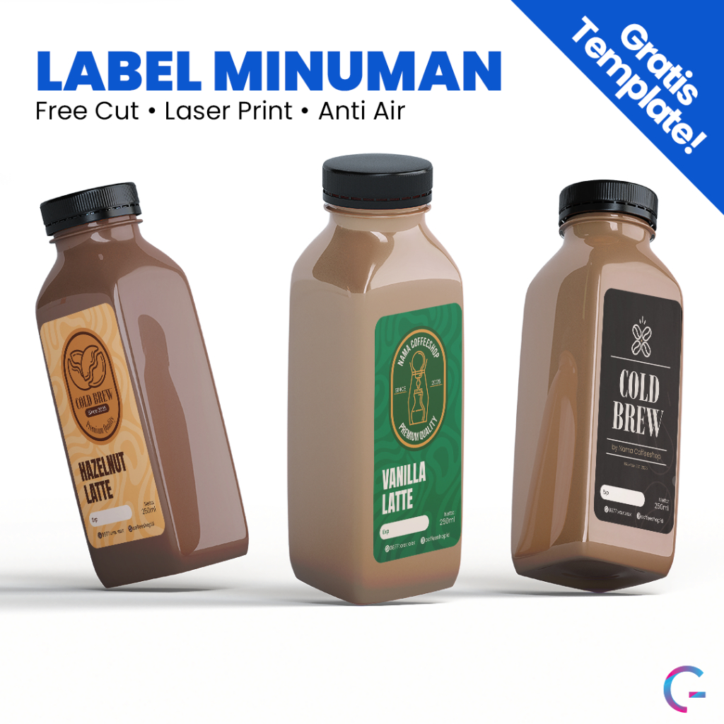 Jual Sticker Label Botol Minuman Anti Air | Label Kopi Premium Bahan ...