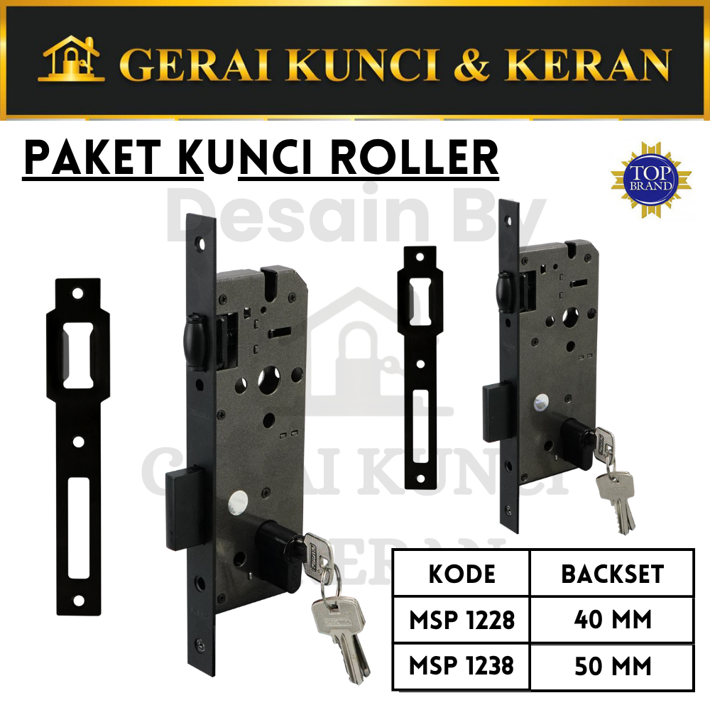 Jual PALOMA MSP 1228 40MM 1238 50MM Paket Body Slot Cylinder Kunci ...