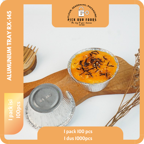 Jual RX-145 Tray Alumunium Foil Bulat Wadah Cup Lasagna Macaroni Cream ...