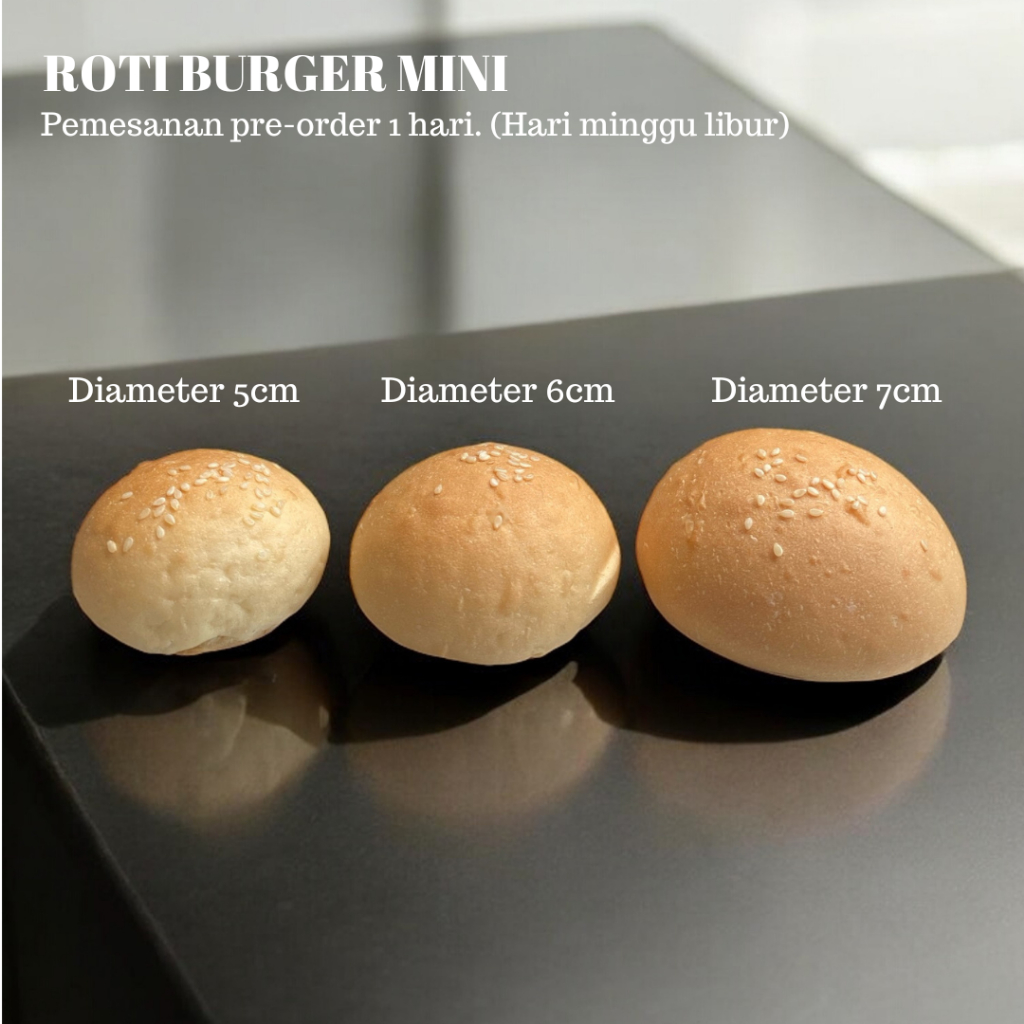 Jual 6PCS ROTI BURGER ORIGINAL MINI LEMBUT DAN FRESH | Shopee Indonesia