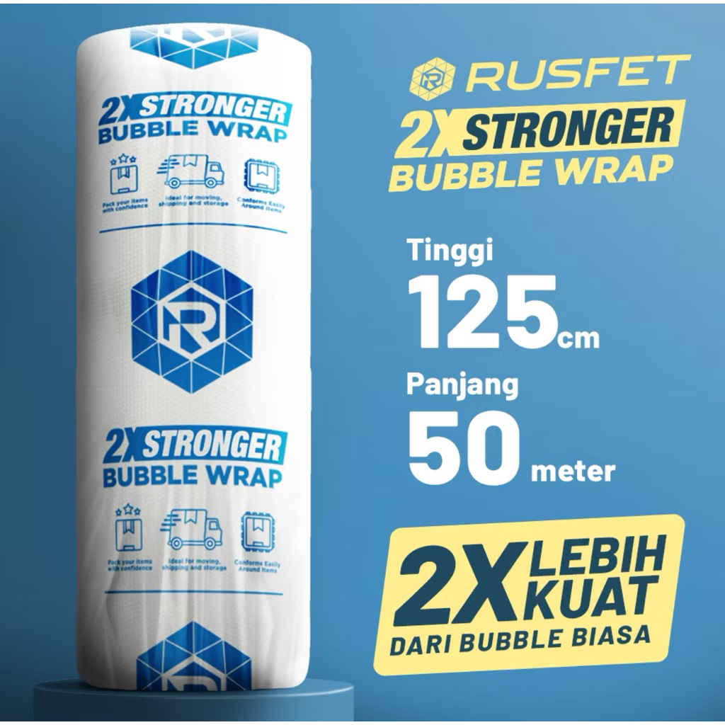 Jual Rusfet Bubble Wrap 125 cm x 50m | Shopee Indonesia
