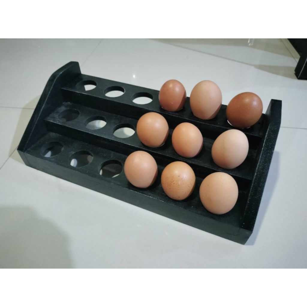 Jual rak dapur/rak telur/rak telur kayu susun | Shopee Indonesia