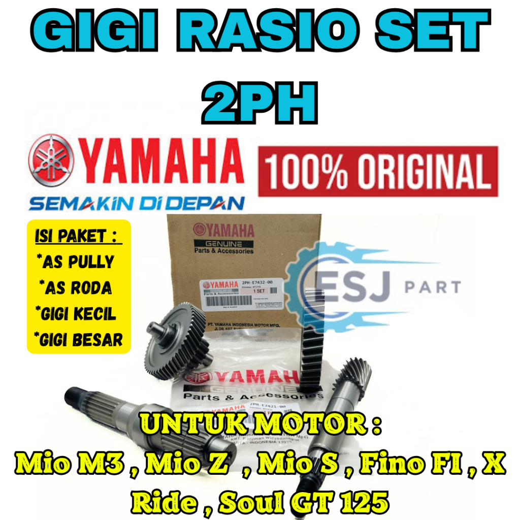 Jual GIGI RASIO SET KODE-2PH YAMAHA Mio M3/Mio Z/Mio S/Fino FI/X Ride ...