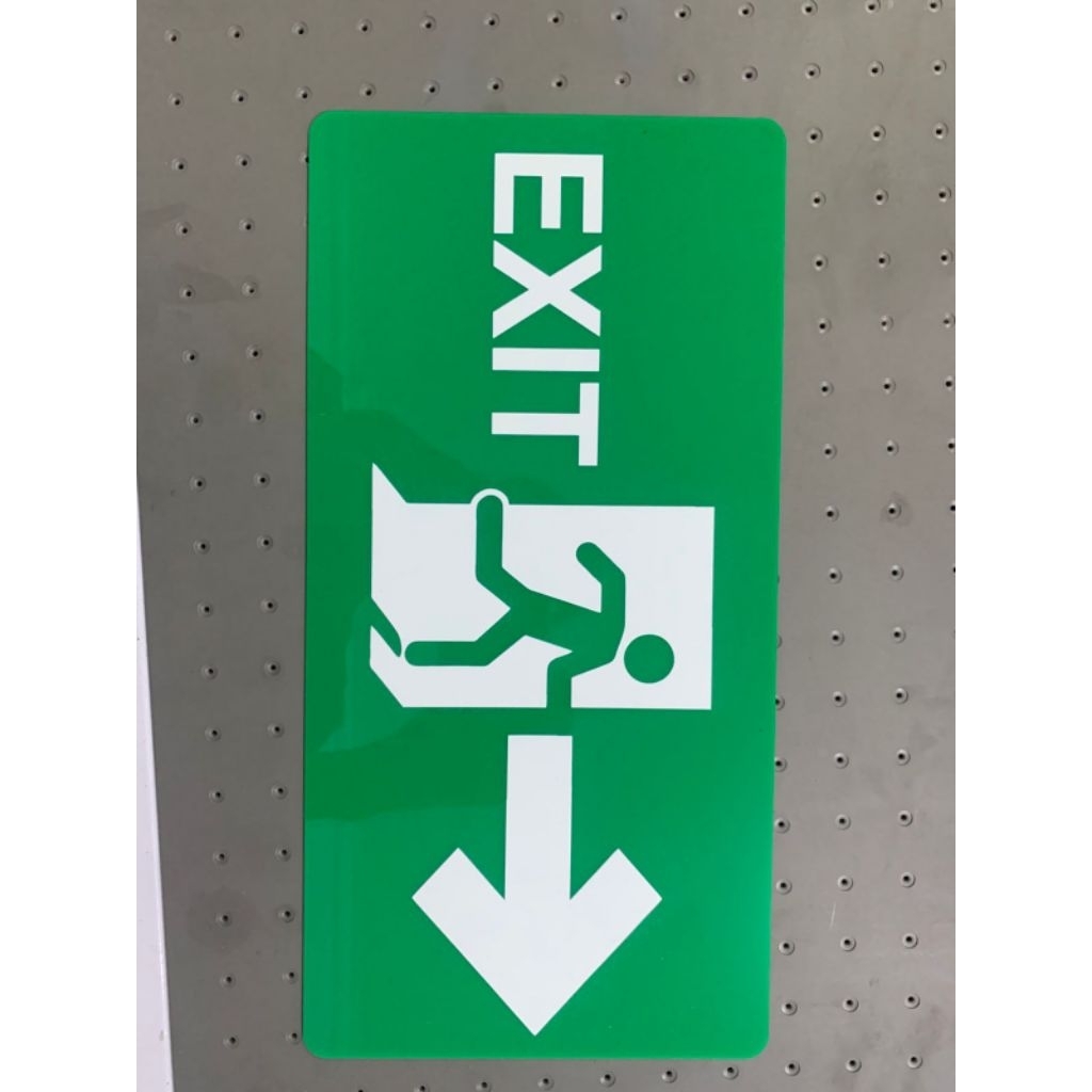 Jual Akrilik signage / Papan penanda EXIT (print uv) tebal 2mm | Shopee ...