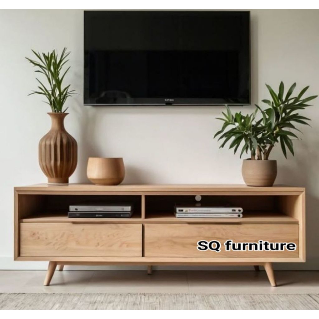 Jual Buffet TV Cabinet TV Buffet Minimalis Credenza Jati | Shopee Indonesia