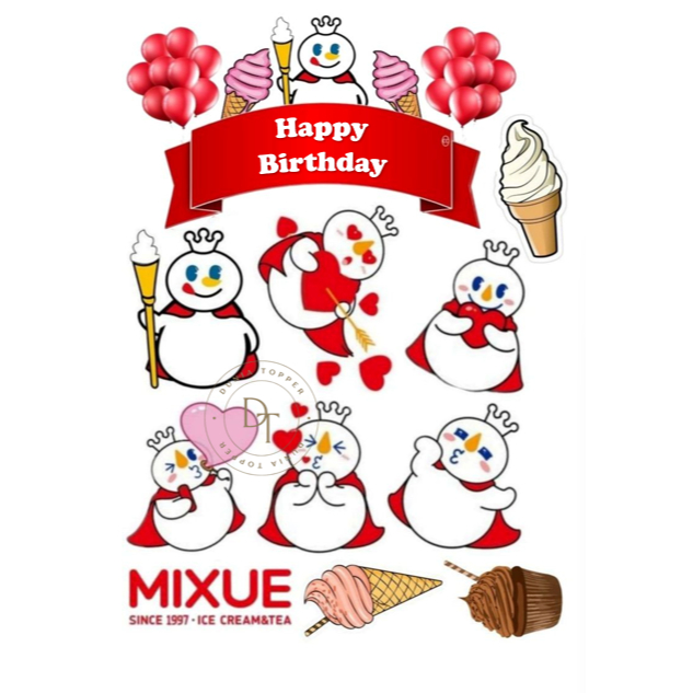 Jual TOPPER MIXUE ice cream Custom/Hiasan Kue ULTAH MIXUE | Shopee ...