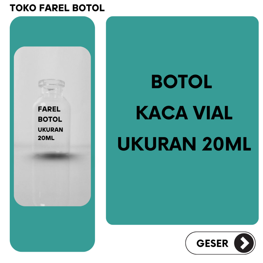 Jual botol kaca vial 20 ml( ISI PAKET 20 PCS) | Shopee Indonesia