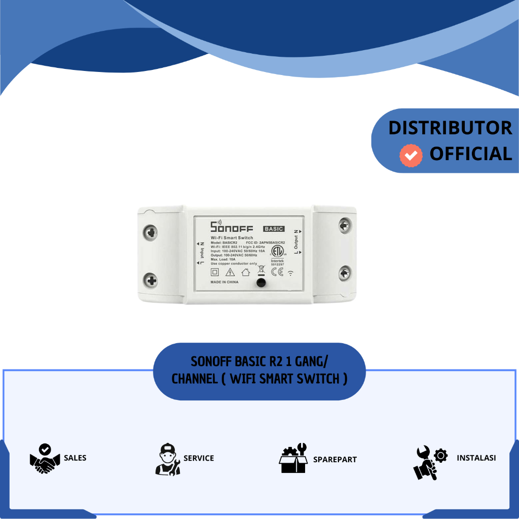 Jual SONOFF BASIC R2 1 GANG/CHANNEL ( WIFI SMART SWITCH ) | Shopee ...